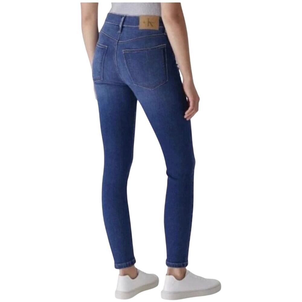 Calvin Klein New Women’s High Rise Skinny Ankle Jean, Stormy blue, stretch, 28 - Picture 2 of 7